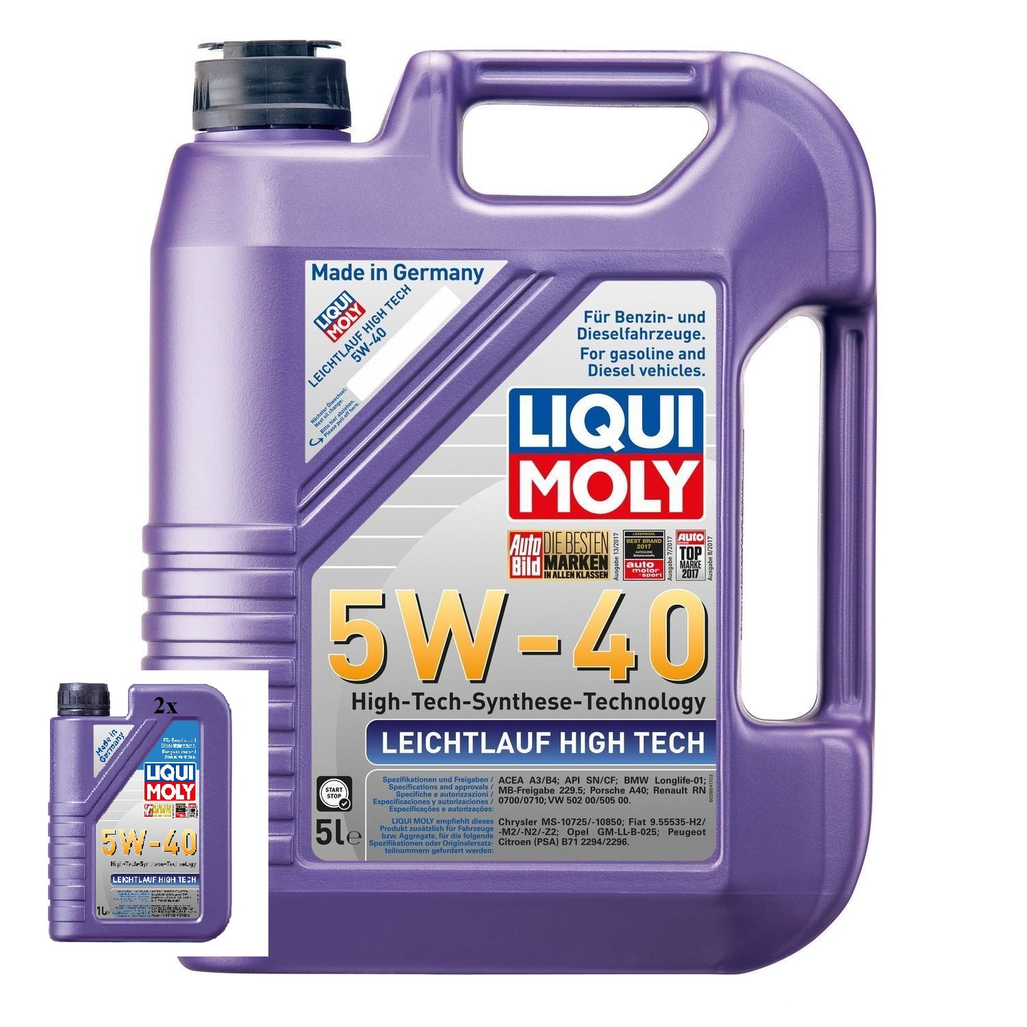  Liqui Moly Leichtlauf High Tech 5W40 5L+2x1L